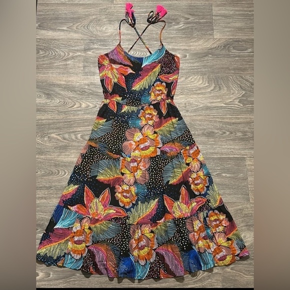 La Blanca Dresses & Skirts - La Blanca Medium Sunlit Soiree Crepe Dress Swim Bathing Suit Cover Boho Floral